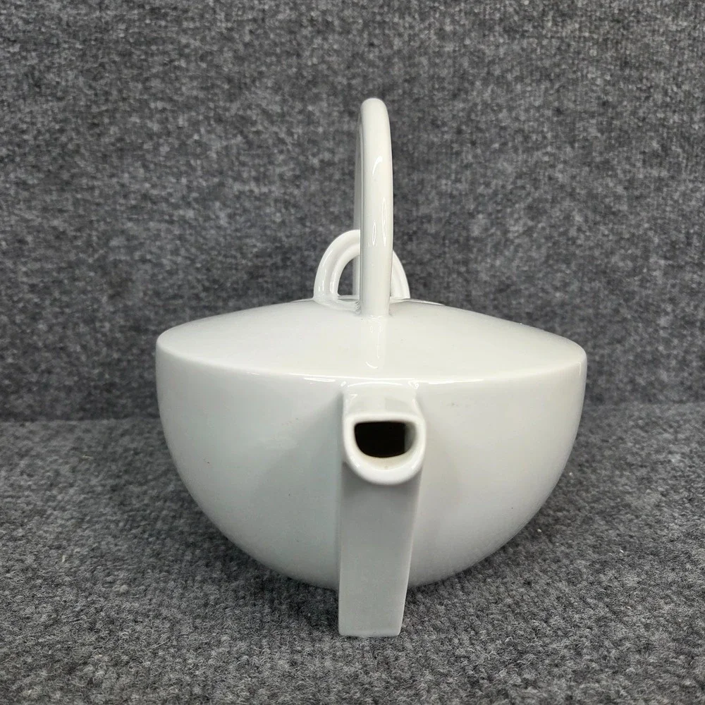 Rosenthal Studio-Line Porcelian Mario Bellini Cupola Teapot MCM White Black Gold